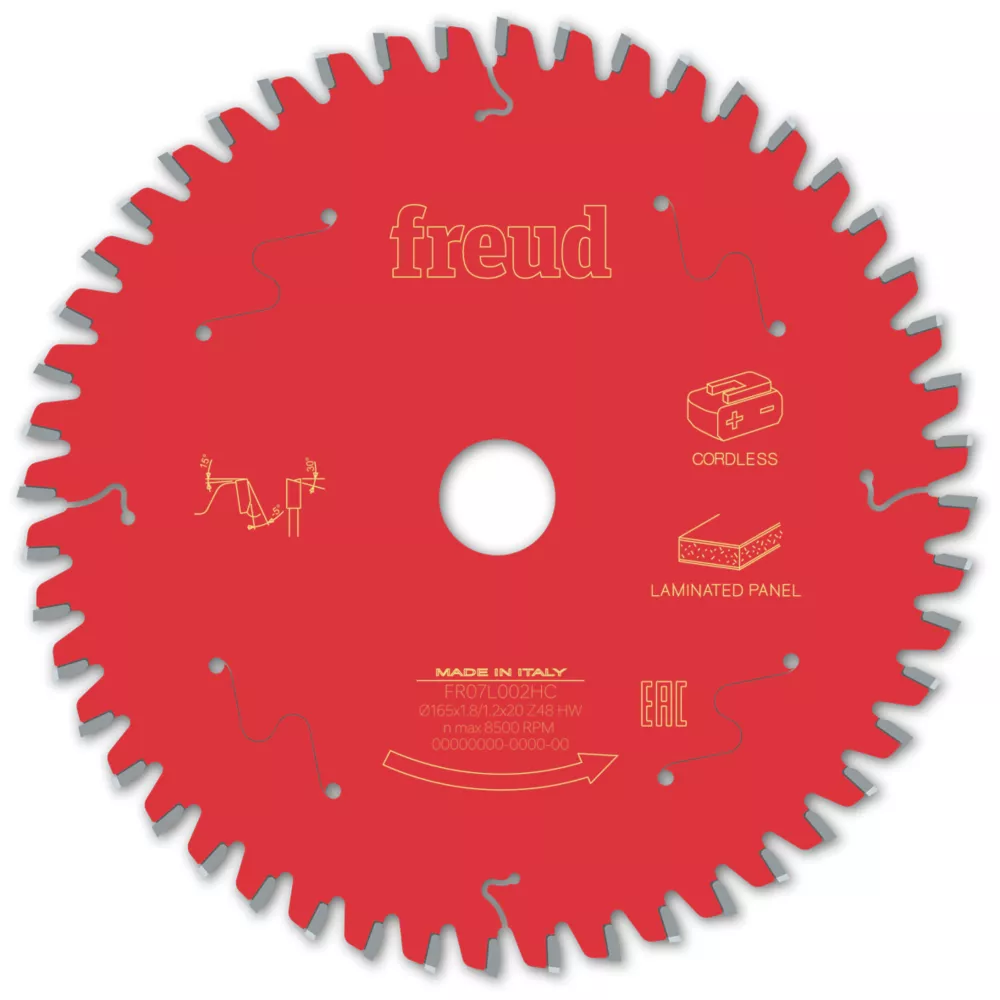 Freud F03FS10076 Laminate Panel Circular Saw Blade 165 X 20mm 48T 1 Freud F03FS10076 Laminate Panel Circular Saw Blade 165 X 20mm 48T