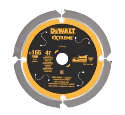 DeWalt EXTREME Fibre Cement Diamond Tooth Circular Saw Blade 165 X 20mm 4T