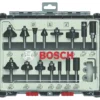 Bosch 1/4" Shank Router Bit Set 15 Pieces