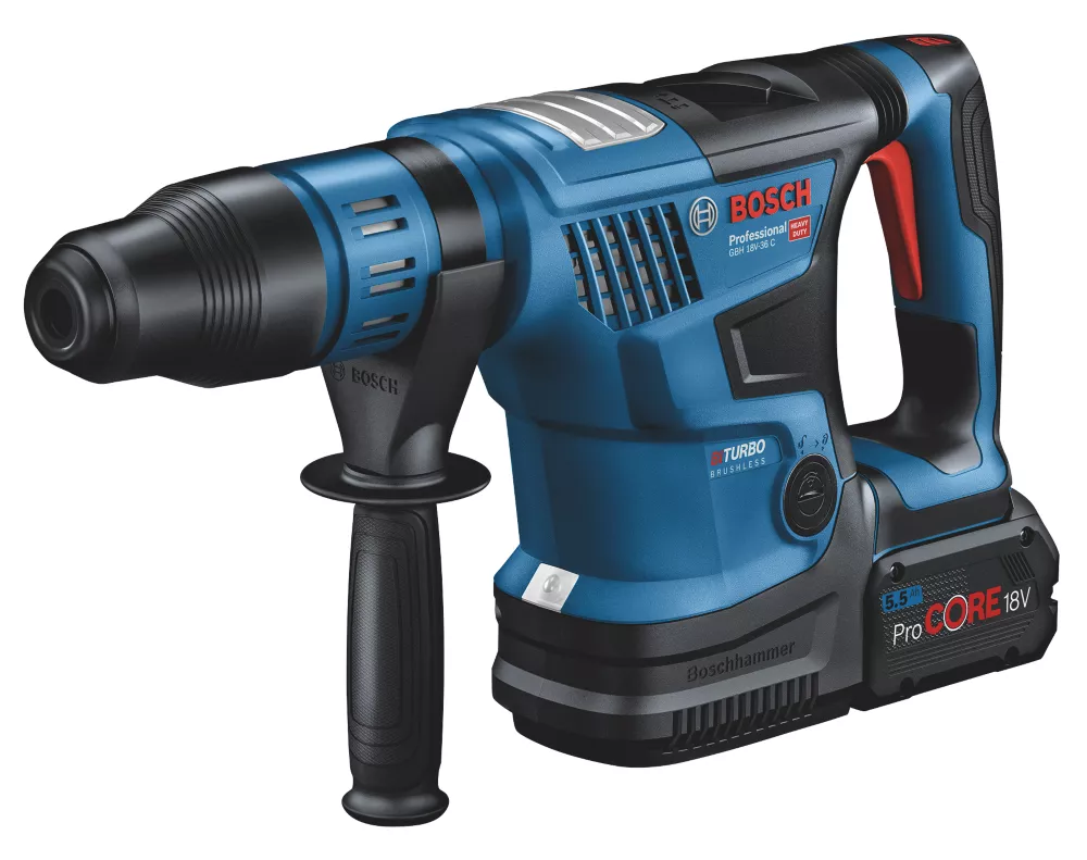 Bosch GBH 18V-36 C 6.6kg 18V 2 X 5.5Ah Li-Ion ProCORE Brushless Cordless BITURBO SDS Max Rotary Hammer 1 Bosch GBH 18V-36 C 6.6kg 18V 2 X 5.5Ah Li-Ion ProCORE Brushless Cordless BITURBO SDS Max Rotary Hammer