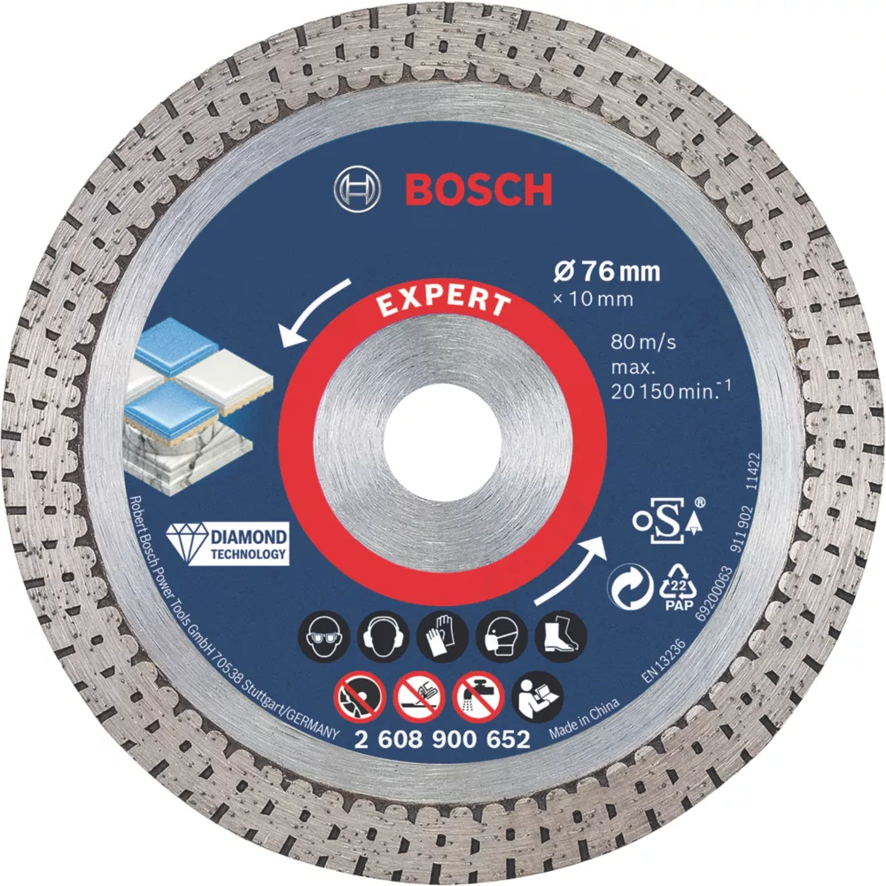 Bosch Expert Masonry Diamond Cutting Disc 76 X 10mm 1 Bosch Expert Masonry Diamond Cutting Disc 76 X 10mm