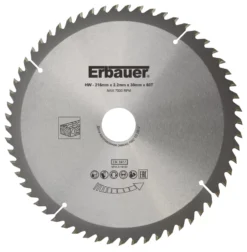 Erbauer Wood TCT Saw Blade 216 X 30mm 60T
