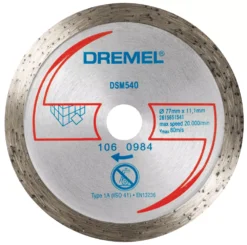 Dremel DSM540 Tile Compact Saw Cutting Wheel 3" (77mm) X 2 X 11.1mm