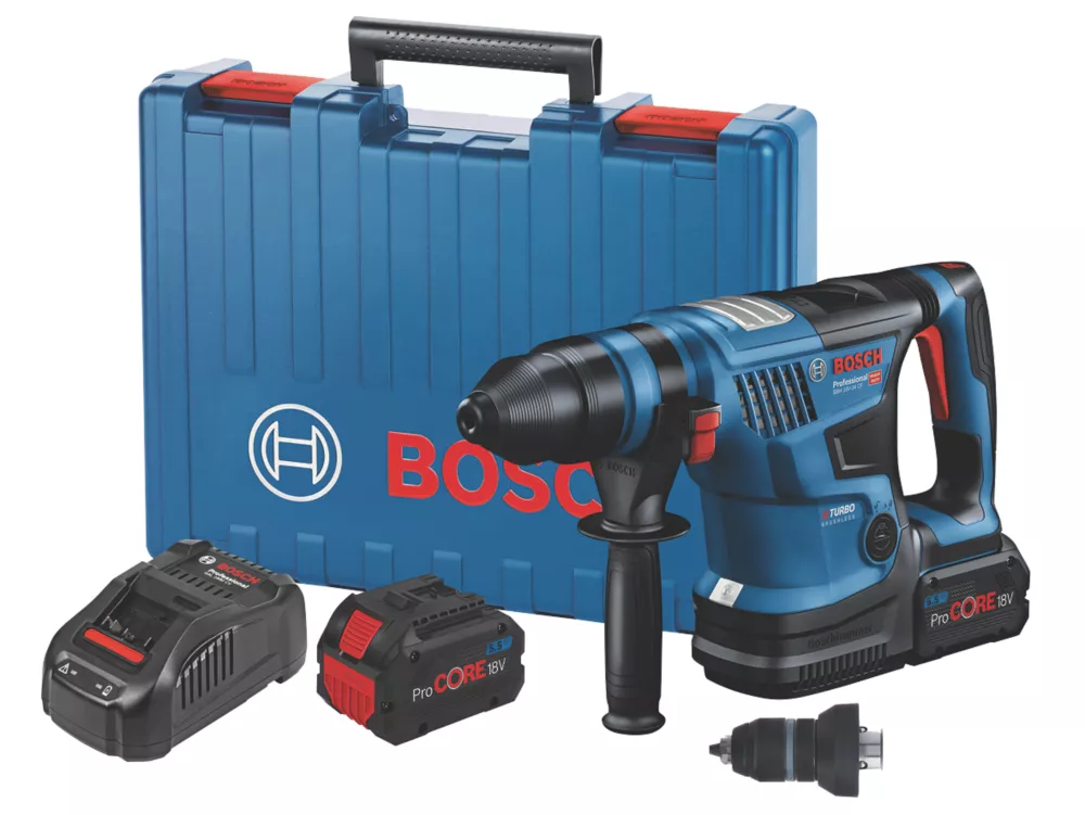 Bosch GBH 18V-34 CF 4.9kg 18V 2 X 5.5Ah Li-Ion ProCORE Brushless Cordless SDS Rotary Hammer 1 Bosch GBH 18V-34 CF 4.9kg 18V 2 X 5.5Ah Li-Ion ProCORE Brushless Cordless SDS Rotary Hammer