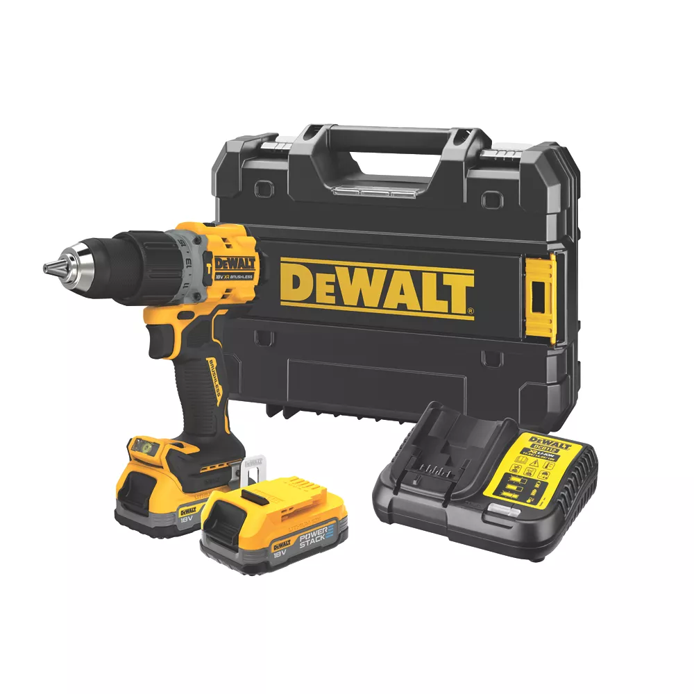 DeWalt DCD805E2T-GB 18V 2 X 1.7Ah Li-Ion PowerStack Brushless Cordless Combi Drill 2 DeWalt DCD805E2T-GB 18V 2 X 1.7Ah Li-Ion PowerStack Brushless Cordless Combi Drill - Image 2