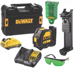 DeWalt DCE088D1G 12V 1 X 2.0Ah Li-Ion XR Green Self-Levelling Cross-Line Laser Level -Tool Shop 5930K A2