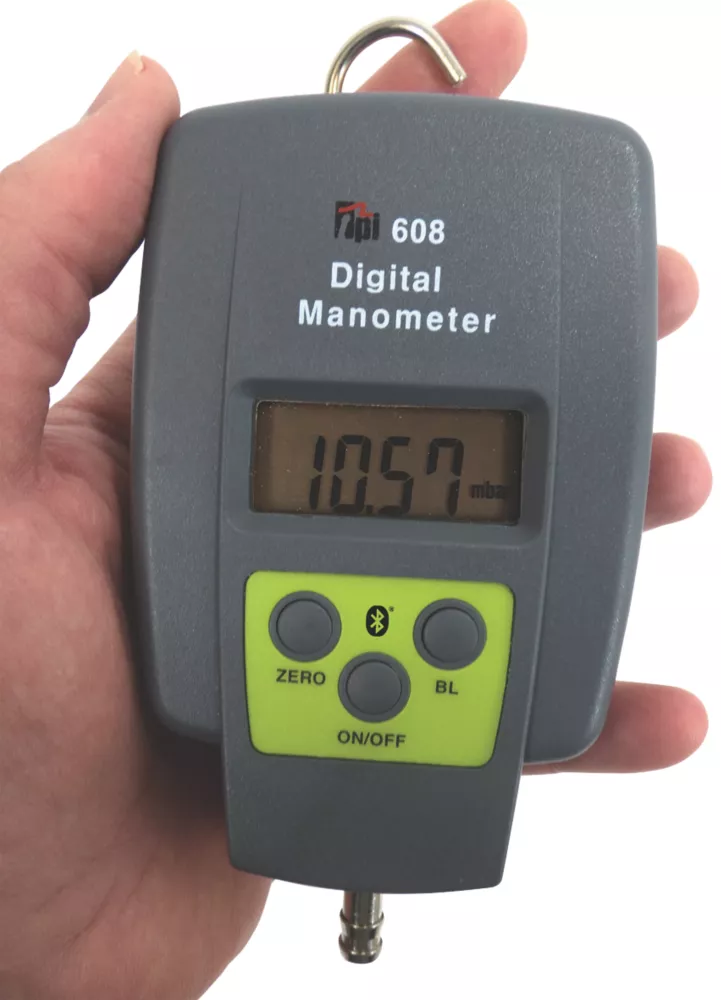 TPI 608BT Bluetooth Single Input Digital Manometer 2 TPI 608BT Bluetooth Single Input Digital Manometer - Image 2