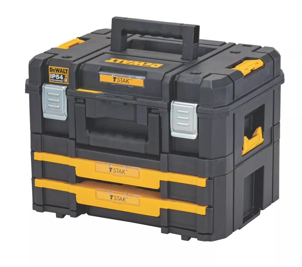 DeWalt TSTAK 2.0 Tool Storage With 2 Shallow Drawers 1 DeWalt TSTAK 2.0 Tool Storage With 2 Shallow Drawers