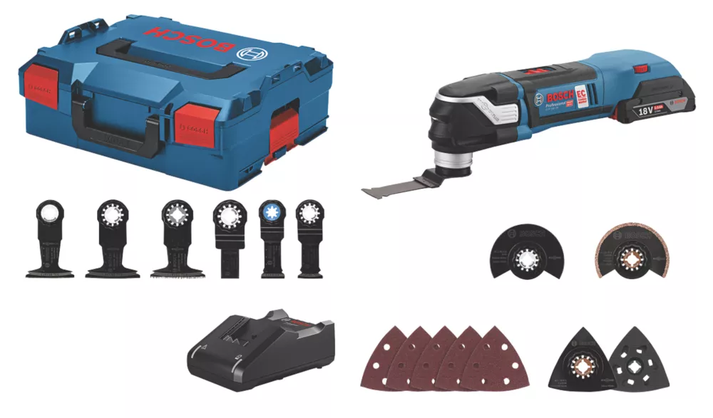 Bosch GOP 18V-28 18V 2 X 2.0Ah Li-Ion Coolpack Brushless Cordless Multi-Tool & 16 Accessories 2 Bosch GOP 18V-28 18V 2 X 2.0Ah Li-Ion Coolpack Brushless Cordless Multi-Tool & 16 Accessories - Image 2