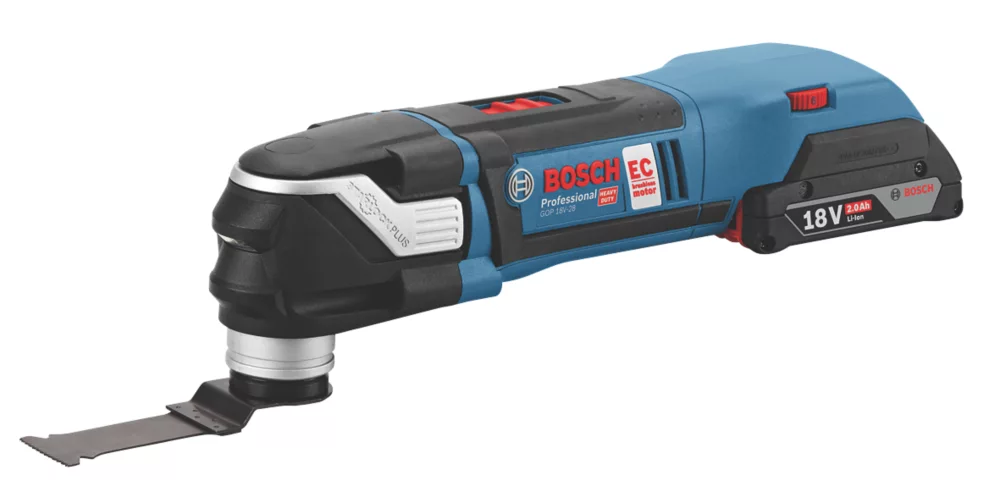 Bosch GOP 18V-28 18V 2 X 2.0Ah Li-Ion Coolpack Brushless Cordless Multi-Tool & 16 Accessories 1 Bosch GOP 18V-28 18V 2 X 2.0Ah Li-Ion Coolpack Brushless Cordless Multi-Tool & 16 Accessories