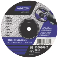 Norton Metal Cutting Disc 5" (125mm) X 1 X 22.23mm 5 Pack
