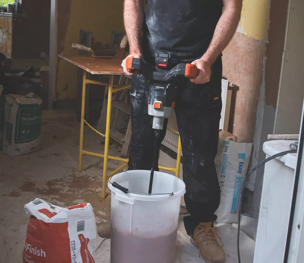 Evolution R120MXR-Li 18V Li-Ion EXT Cordless Paddle Mixer - Bare 4 Evolution R120MXR-Li 18V Li-Ion EXT Cordless Paddle Mixer - Bare - Image 4