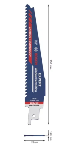 Bosch Expert S956DHM Multi-Material Carbide Reciprocating Saw Blade 150mm -Tool Shop 723PF A2