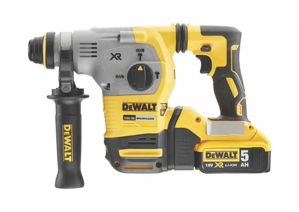 DeWalt DCH283P2-GB 4.2kg 18V 2 X 5.0Ah Li-Ion XR Brushless Cordless SDS Plus Hammer Drill 3 DeWalt DCH283P2-GB 4.2kg 18V 2 X 5.0Ah Li-Ion XR Brushless Cordless SDS Plus Hammer Drill - Image 3