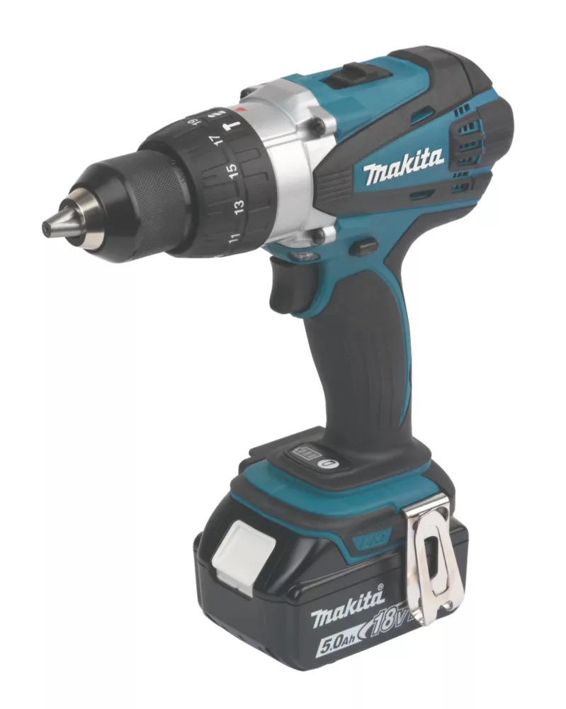 Makita DHP458RTJ 18V 2 X 5.0Ah Li-Ion LXT Cordless Combi Drill 2 Makita DHP458RTJ 18V 2 X 5.0Ah Li-Ion LXT Cordless Combi Drill - Image 2