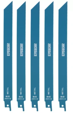 Erbauer S1122BF Sheet Metal Reciprocating Saw Blades 228mm 5 Pack