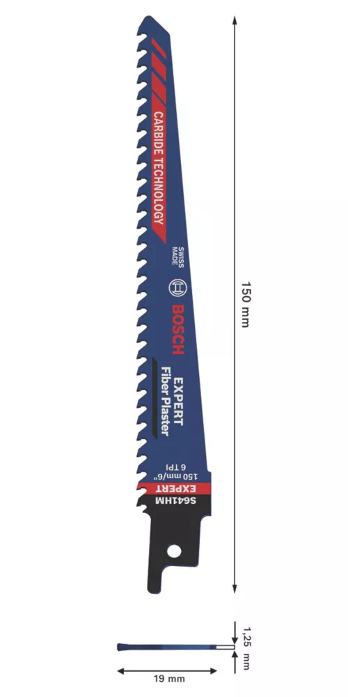 Bosch Expert S641HM Multi-Material Reciprocating Saw Blade 150mm 2 Bosch Expert S641HM Multi-Material Reciprocating Saw Blade 150mm - Image 2